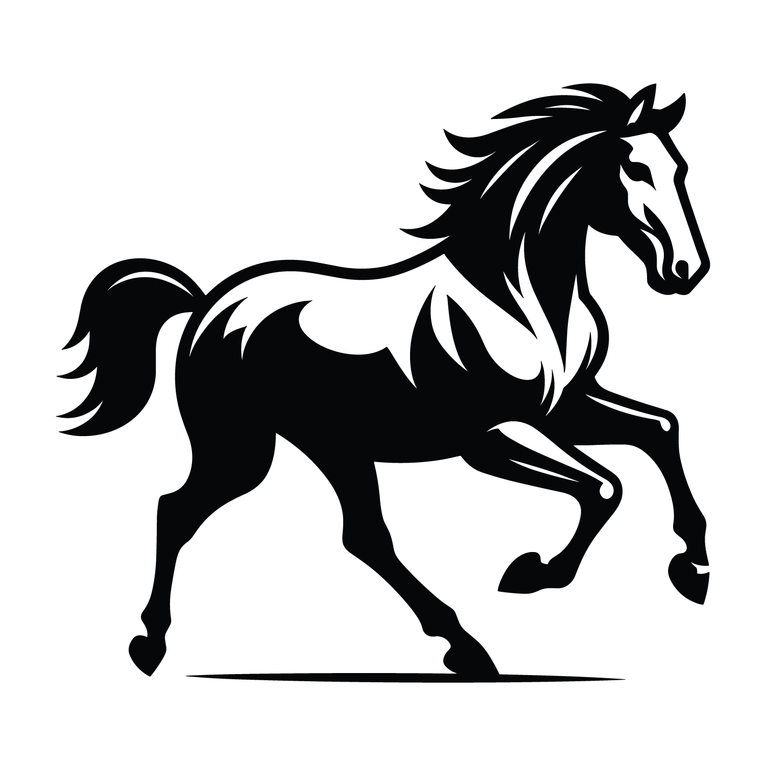 Prancing horse silhouette