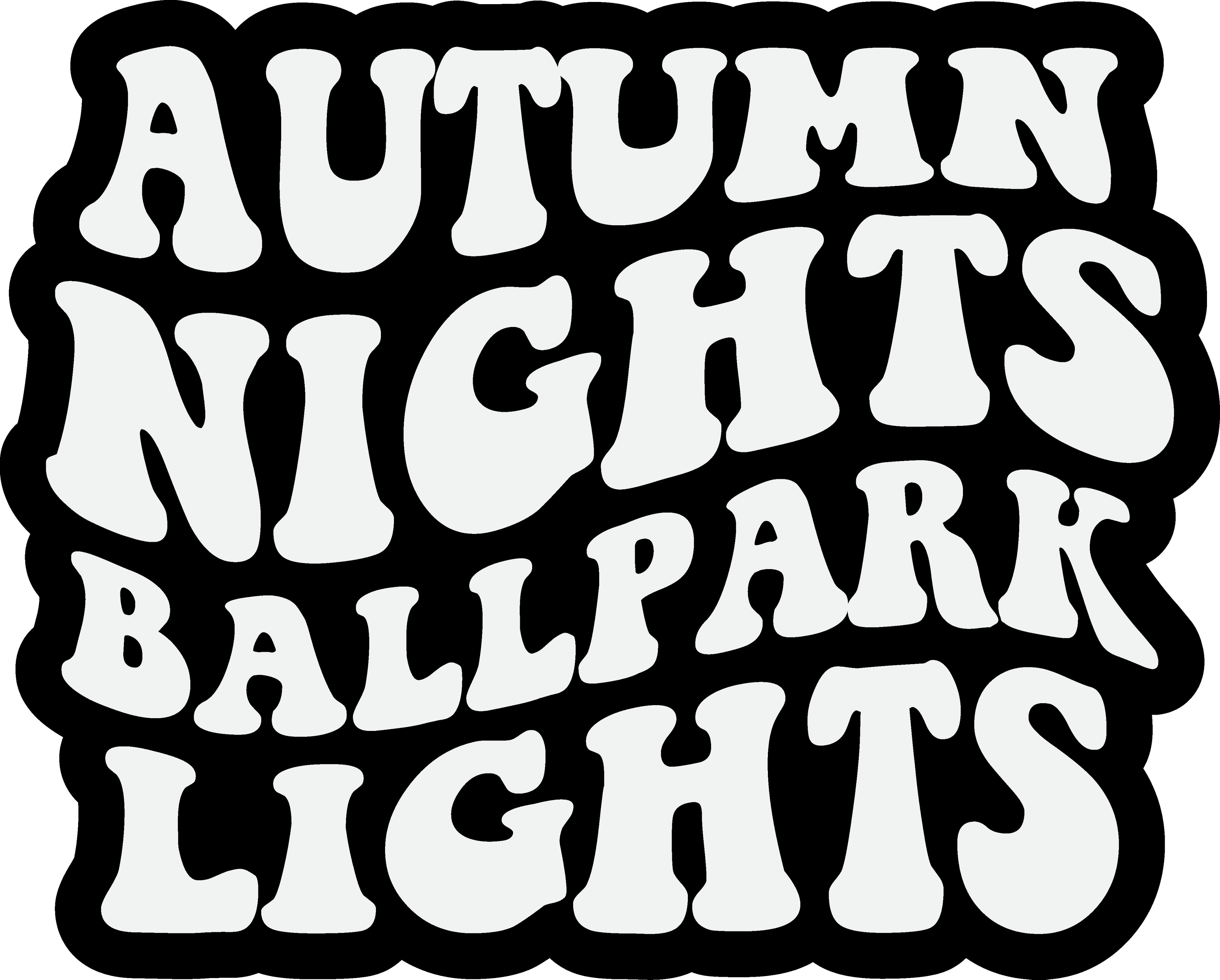 Autumn Nights Ballpark Lights Sticker