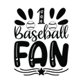 #1 Baseball Fan Sticker