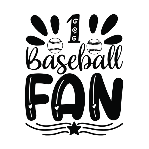 #1 Baseball Fan Sticker