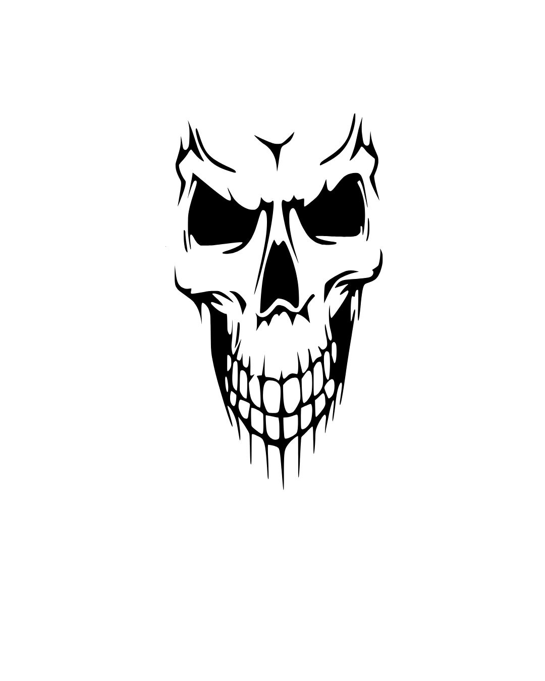 Tribal skull gothic vinyl car decal