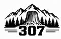 307 Devils Tower Mountain Scene Decal