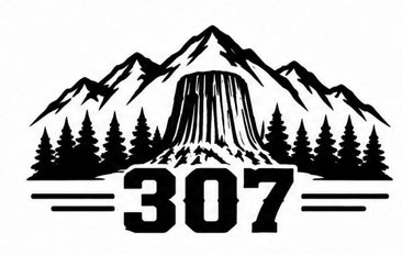 307 Devils Tower Mountain Scene Decal