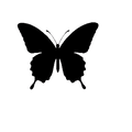 Swallowtail butterfly silhouette vinyl sticker