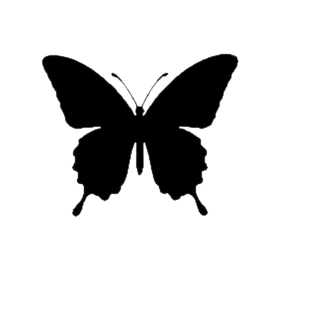 Swallowtail butterfly silhouette vinyl sticker