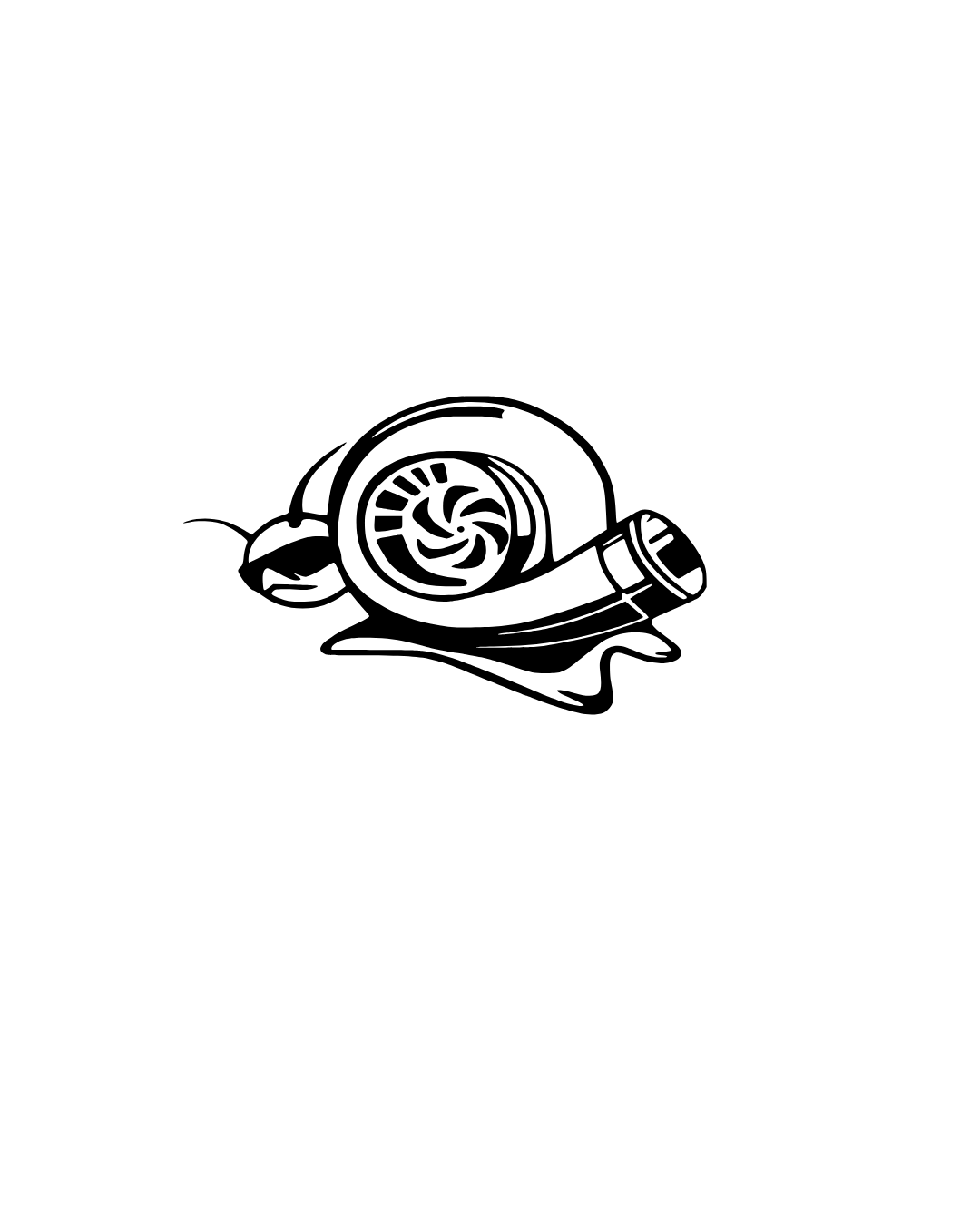 Turbo Snail vinyl car decal - turbocharger styled as a snail