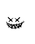 Evil grin X-eyed creepy vinyl car decal