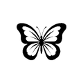 Painted Lady Butterfly vinyl sticker - bold wing outline design