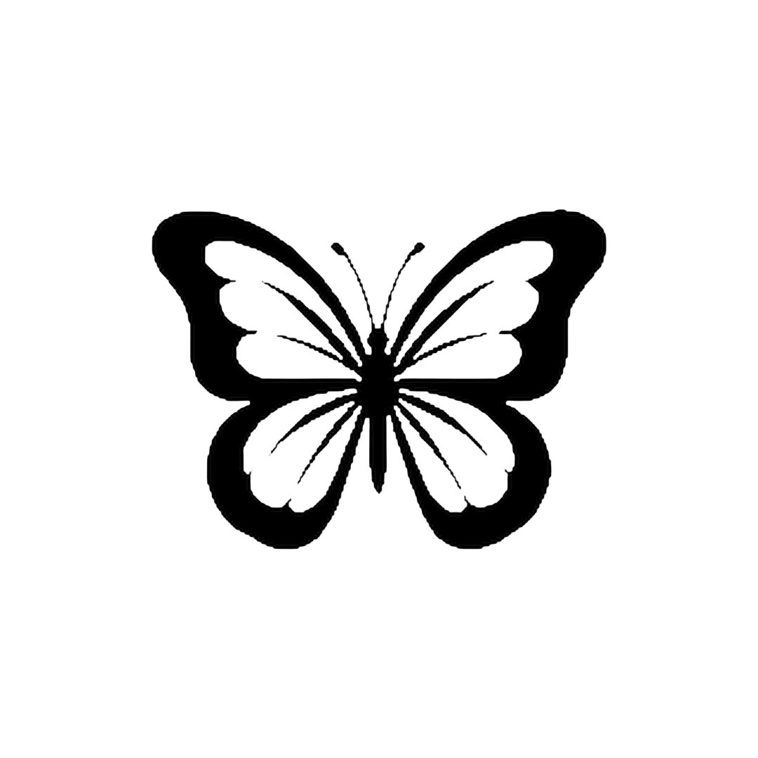 Painted Lady Butterfly vinyl sticker - bold wing outline design
