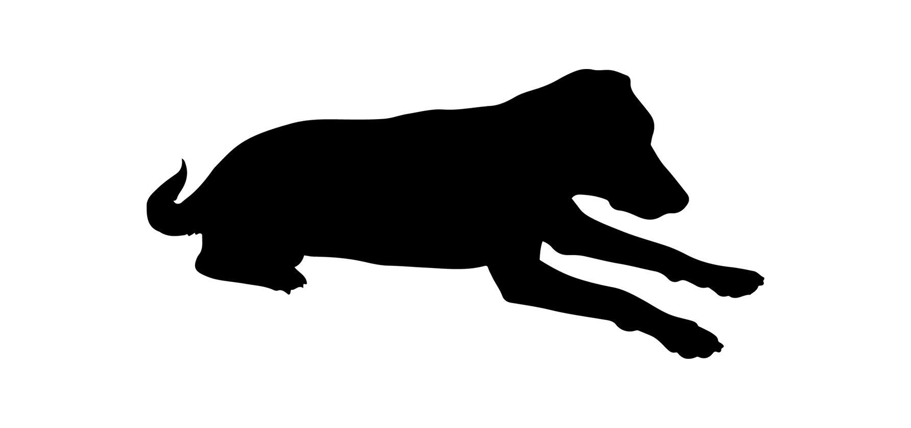 Greyhound Laying Down Silhouette Decal