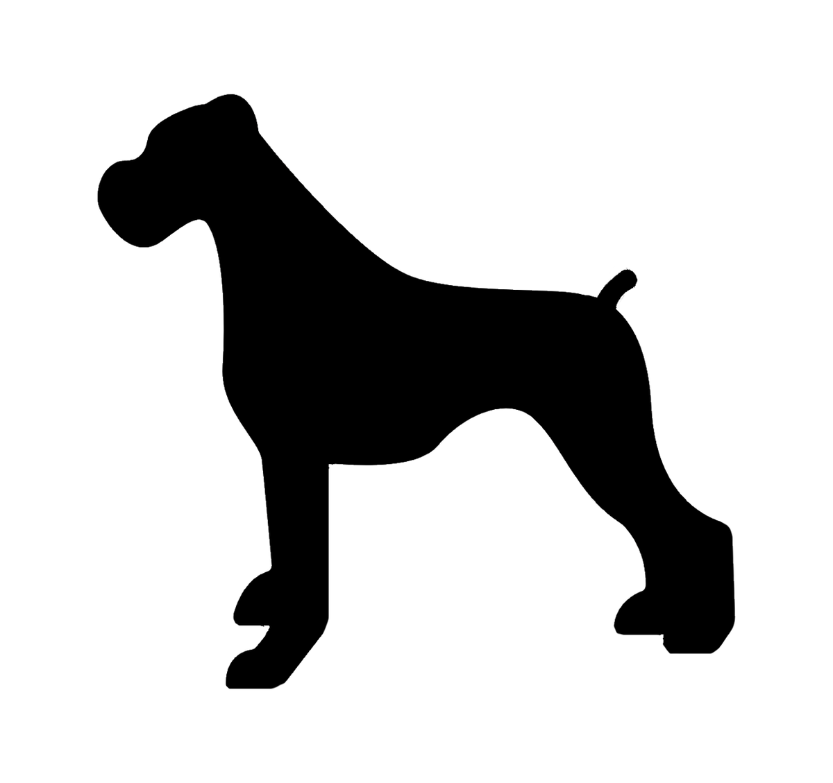 Boxer Silhouette Decal