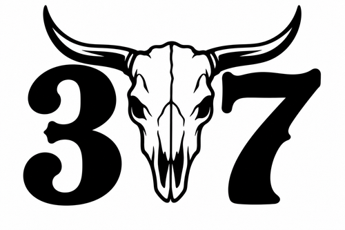 307 Bull Skull Decal