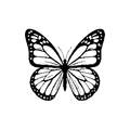 Monarch butterfly detailed wing pattern vinyl sticker