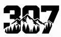 307 Mountains Decal
