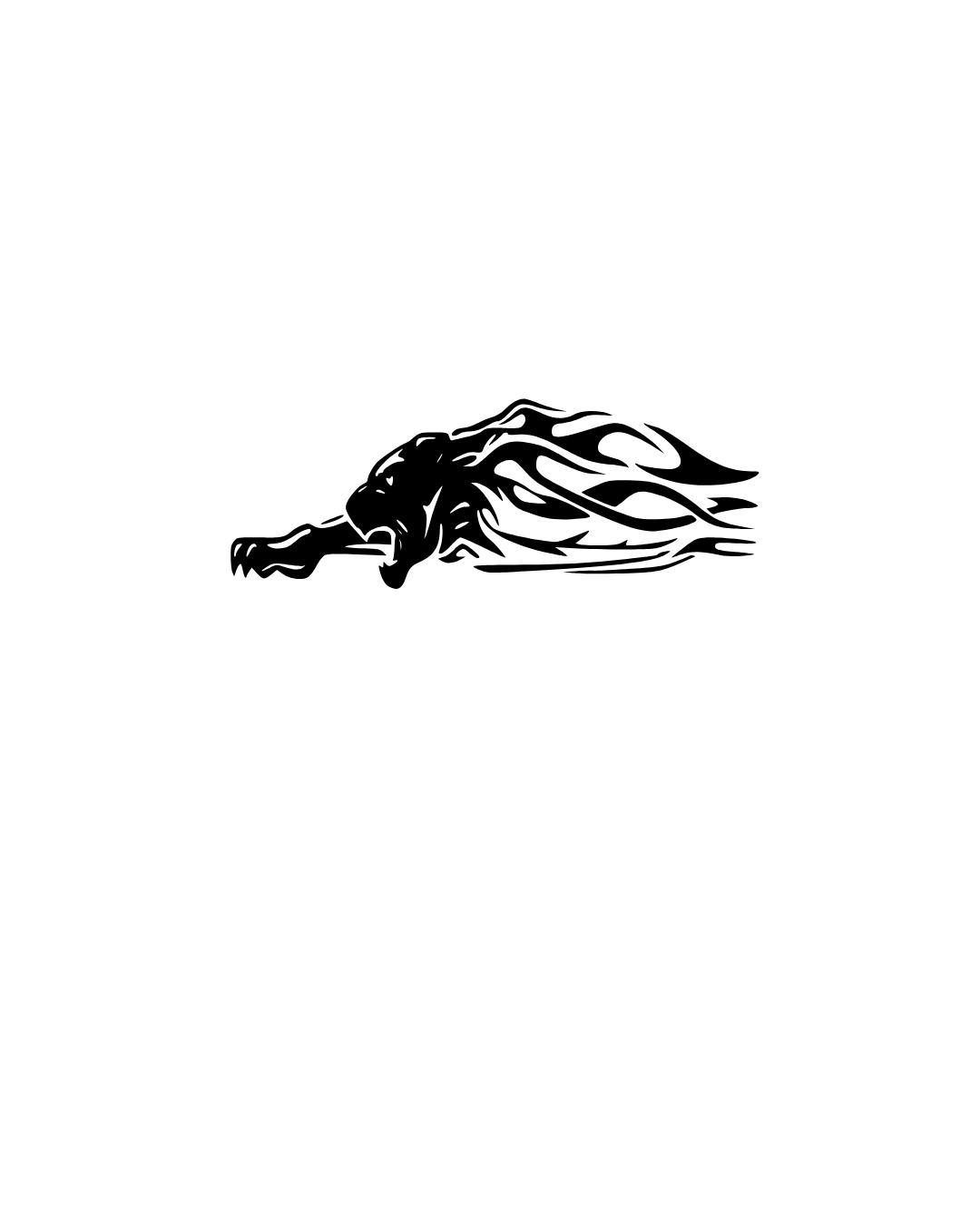 Tribal Flaming Panther vinyl car decal