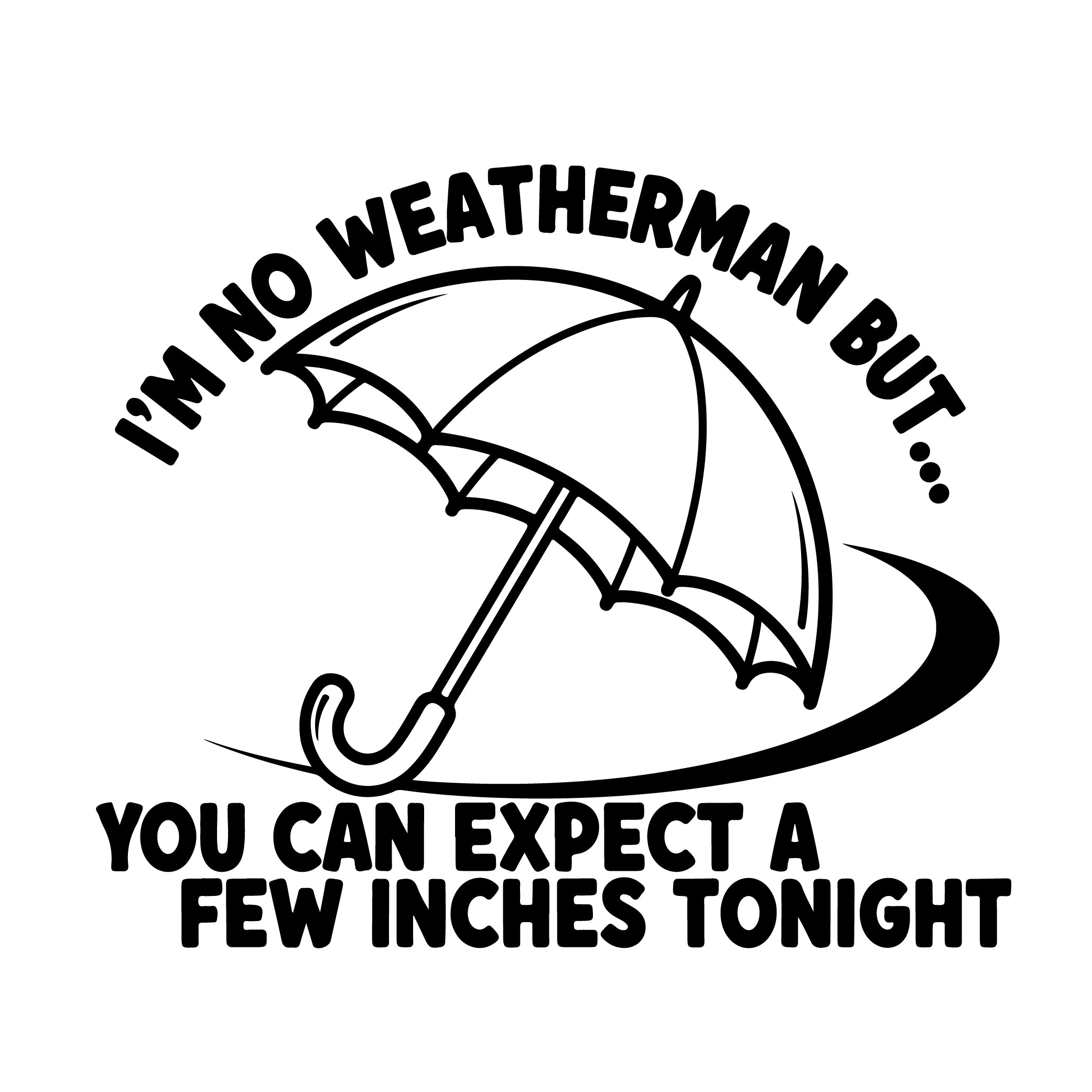 I'm No Weatherman But You Can Expect a Few Inches Tonight sticker