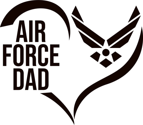 Air Force Dad Heart Sticker