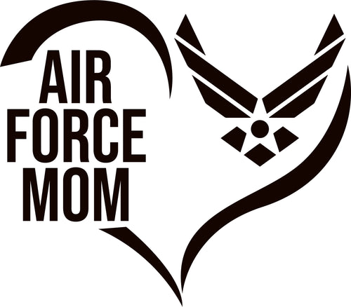 Air Force Mom Heart Sticker