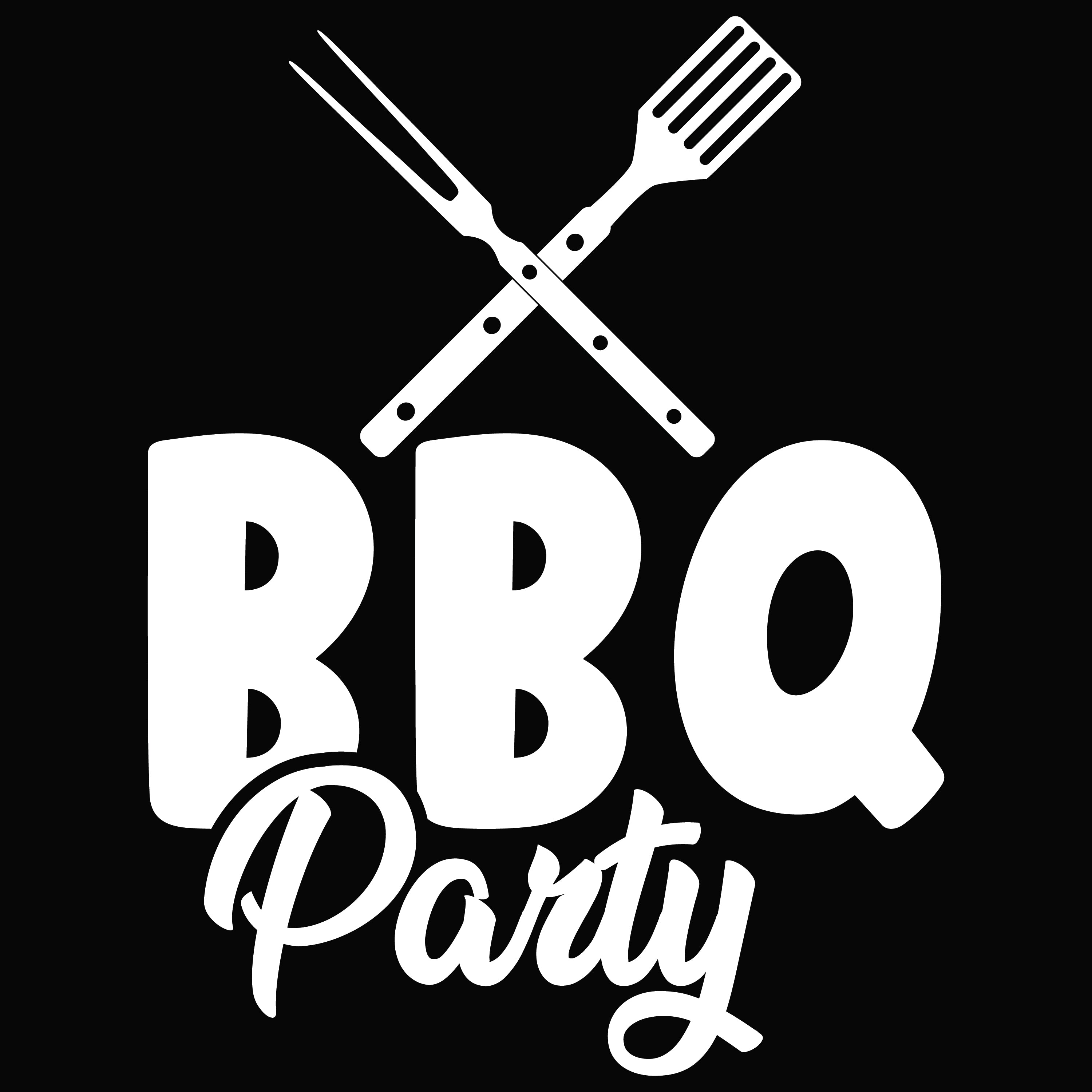 BBQ Party vinyl sticker