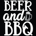 Beer and BBQ 3 vinyl decal with beer mug