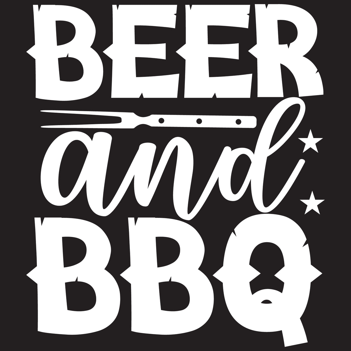 Beer and BBQ vinyl decal