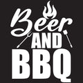 Beer and BBQ 2 vinyl decal with flame and BBQ skewers