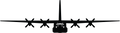 C-130 Hercules Silhouette Sticker