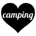 Love Camping Heart Vinyl Decal