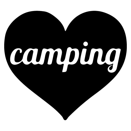 Love Camping Heart Vinyl Decal