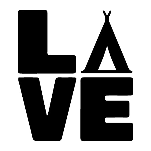Love Camping Teepee Vinyl Decal