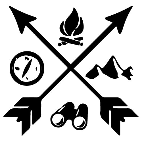 Outdoor Adventure Crossed Arrows Vinyl Decal
