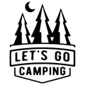 Let's Go Camping Badge Vinyl Decal