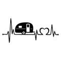 Camper Heartbeat Lifeline Vinyl Decal