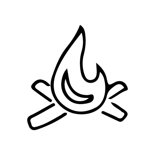 Campfire Outline Vinyl Decal