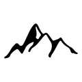 Mountain Range Silhouette Vinyl Decal
