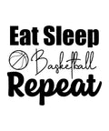 Eat Sleep Basketball Repeat vinyl sticker