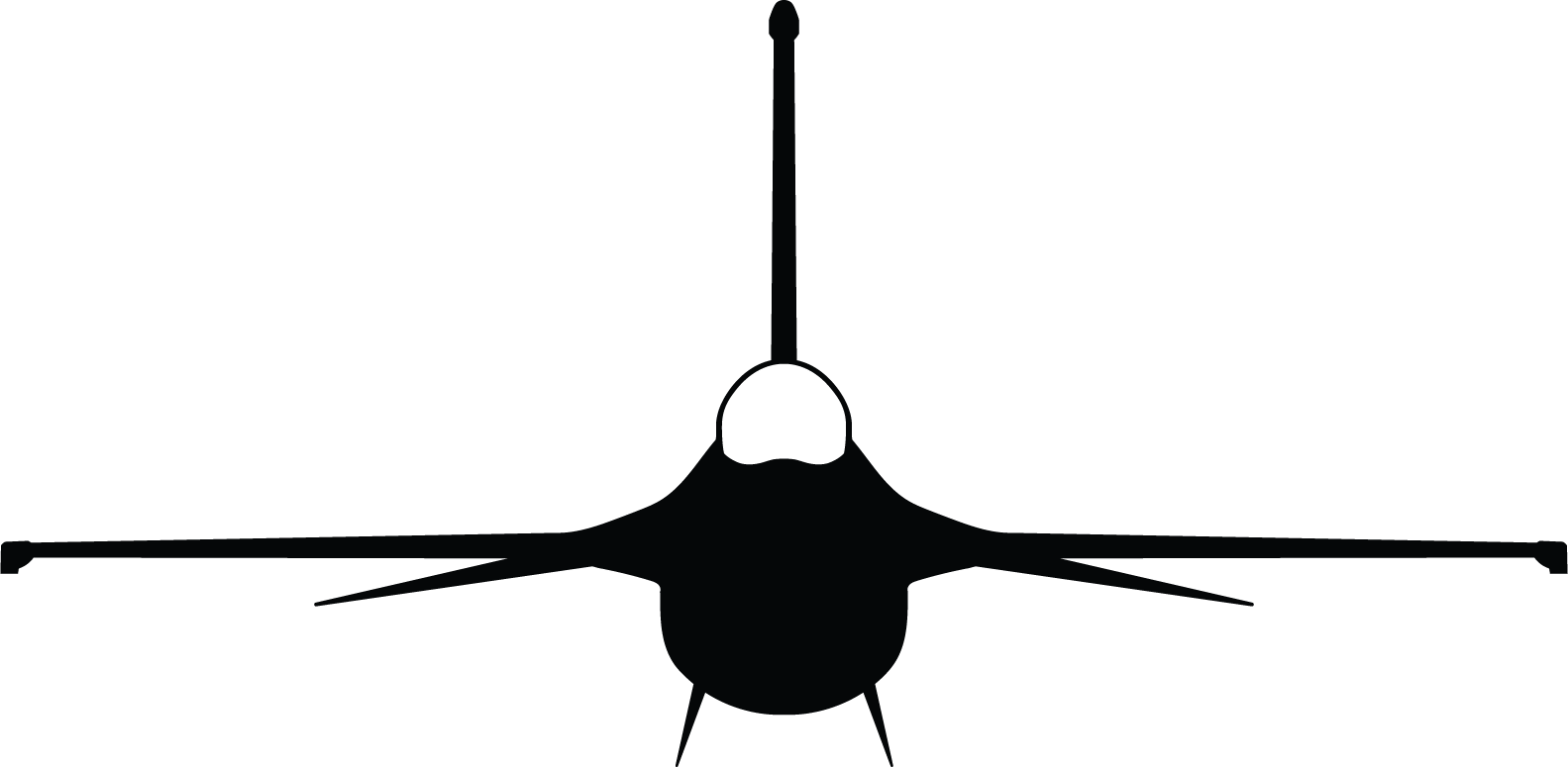 F-16 Fighting Falcon Silhouette Sticker