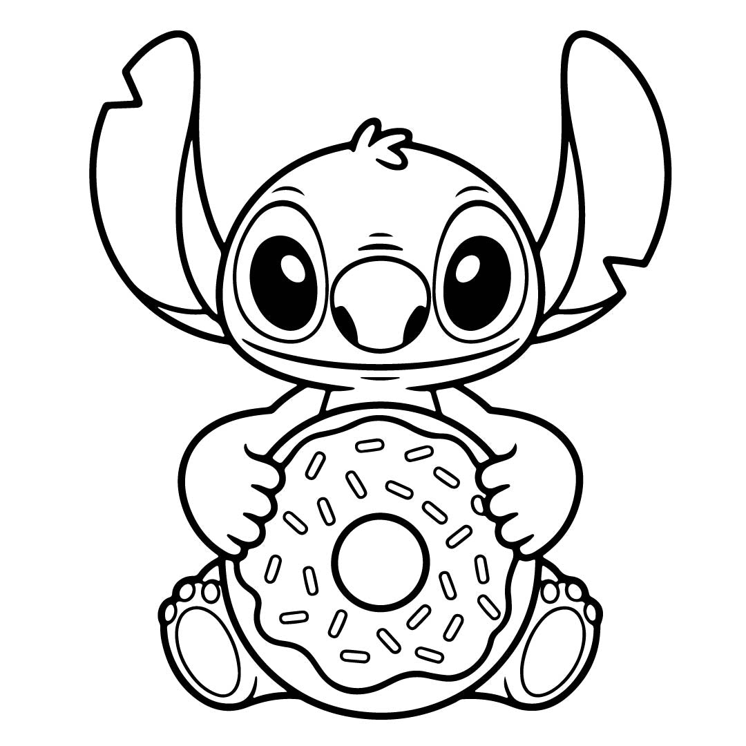 Stitch Donut Vinyl Sticker