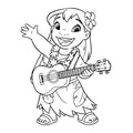 Lilo Guitar Vinyl Sticker