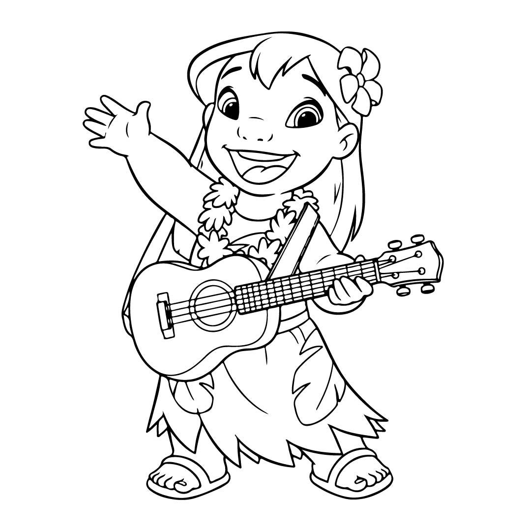 Lilo Guitar Vinyl Sticker