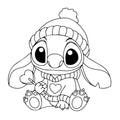 Stitch Winter Vinyl Sticker