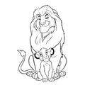 Mufasa and Simba Vinyl Sticker