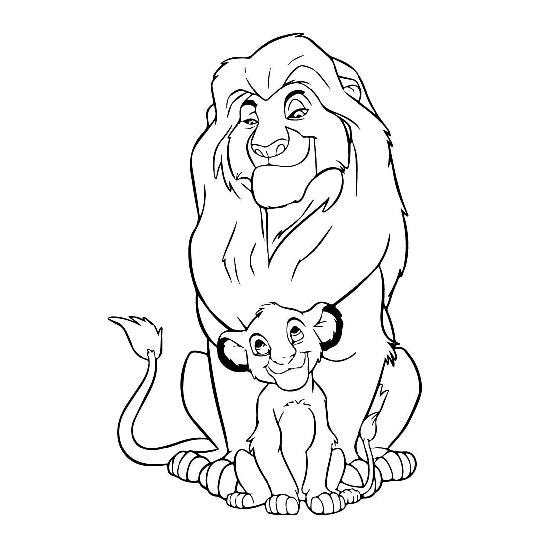Mufasa and Simba Vinyl Sticker