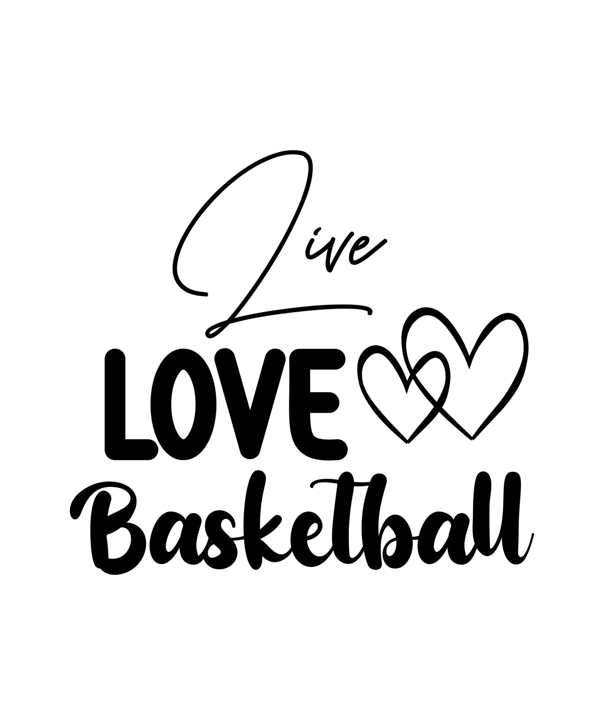 Live Love Basketball 2 vinyl sticker