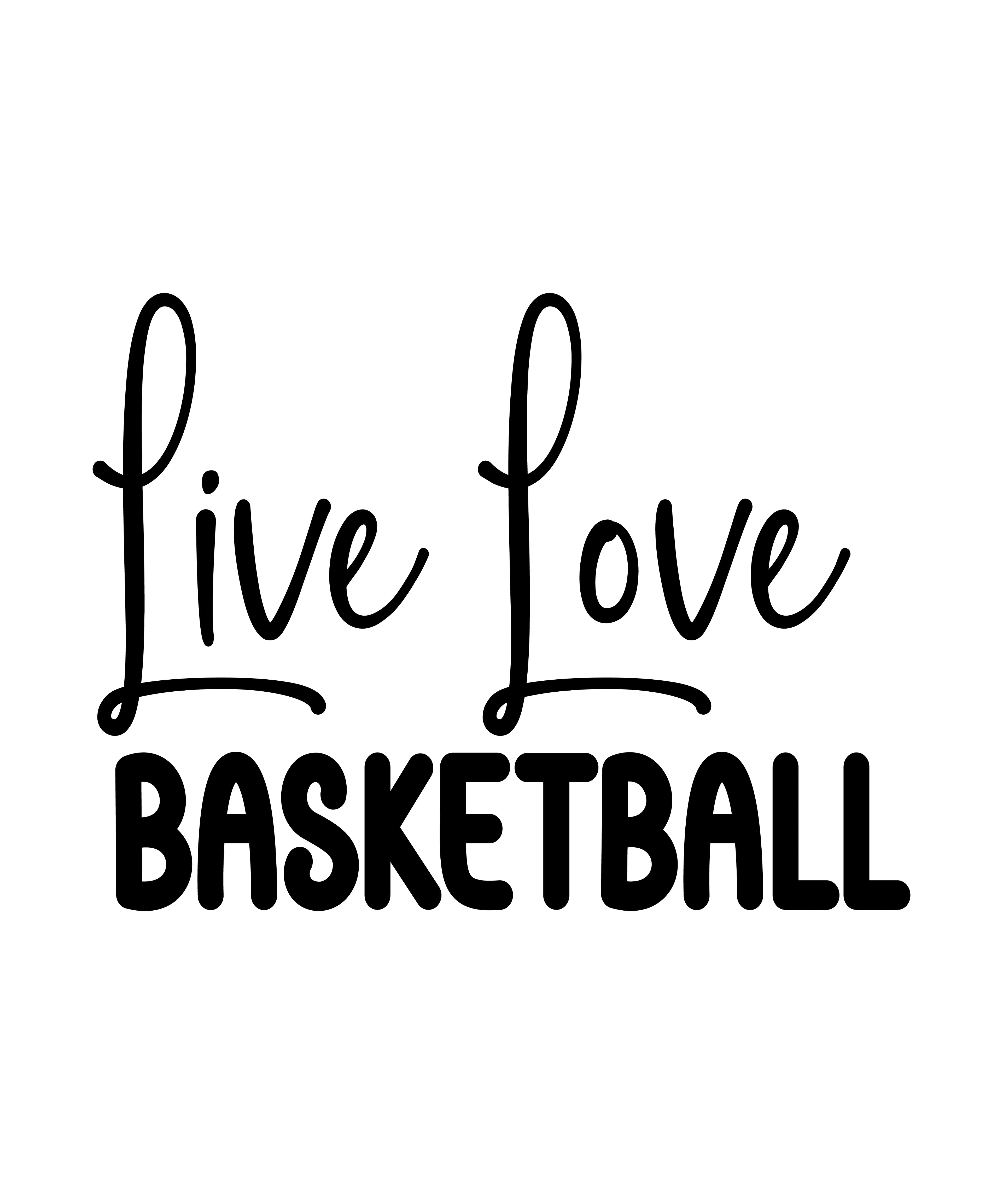 Live Love Basketball 3 vinyl sticker