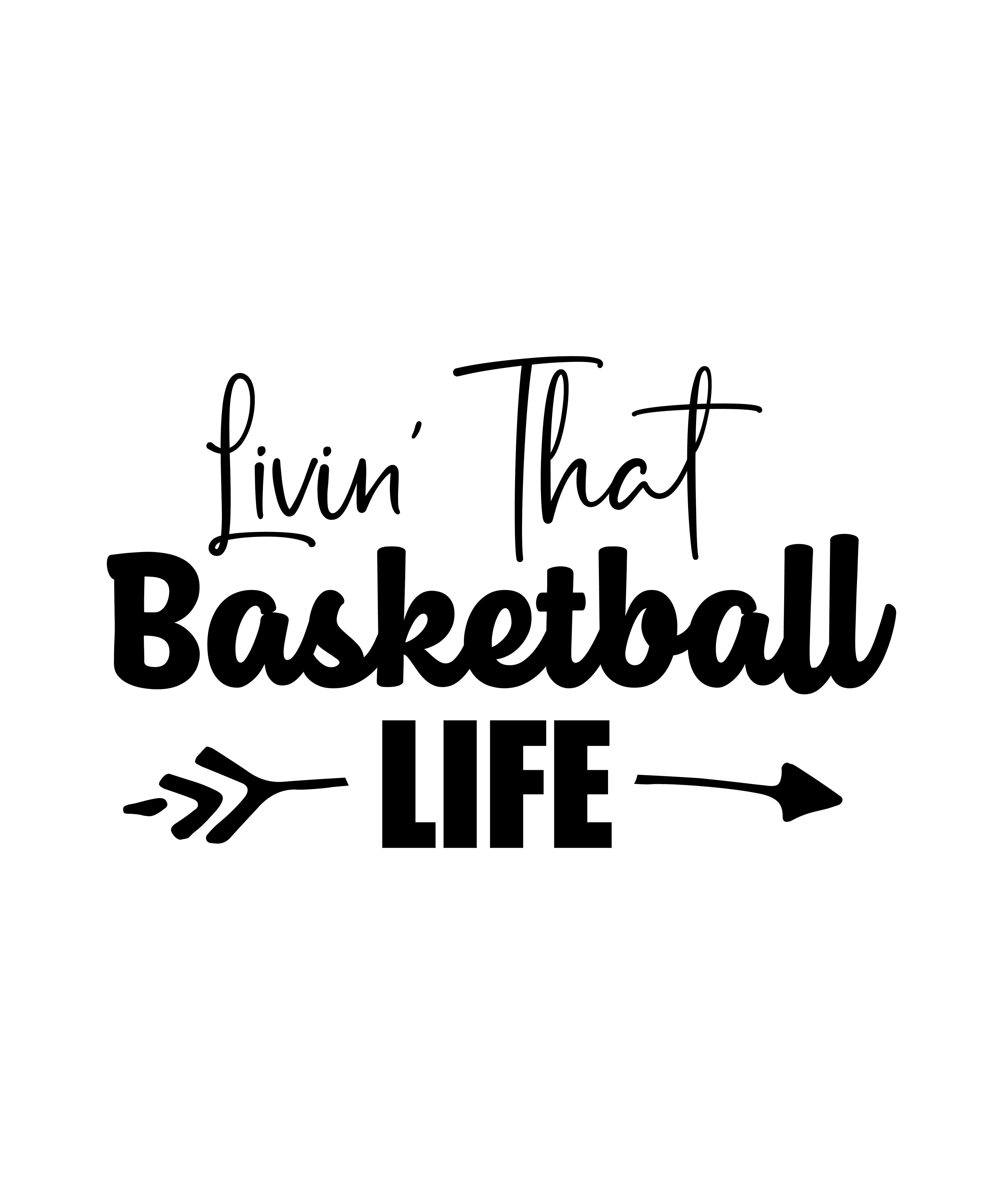 Livin' That Basketball Life vinyl sticker