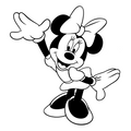 Minnie Mouse Waving Decal