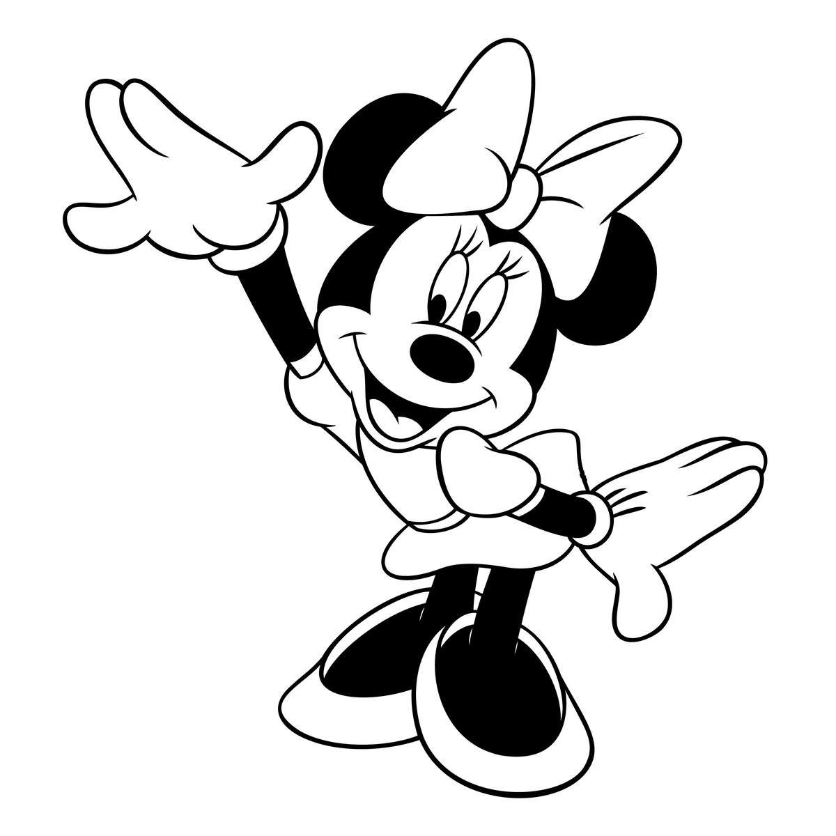 Minnie Mouse Waving Decal