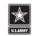 US Army star logo sticker with bold U.S. Army lettering banner