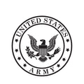United States Army eagle seal circular sticker with stars and bold lettering
